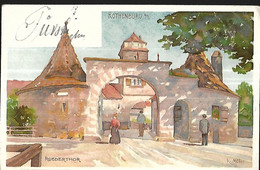 Illustrateur  Mutter K  Ak 1907  Rothenburg  Roederthor - Mutter, K.