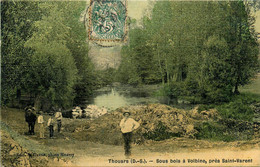 Thouars * Sous Bois à Volbine * Près St Varent * Cpa Toilée Colorisée * Abreuvoir - Thouars