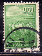 TURCHIA TURKÍA TURKEY 1942 1943 FAUNA ANIMALS GOATS ANIMALI CAPRE 0.50k USATO USED OBLITERE' - Oblitérés