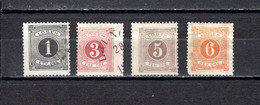 Suecia   1874  .-   Y&T  Nº    1/4    Taxa   (a)     (  4  Falta Punta  ) - Revenue Stamps