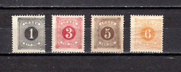 Suecia   1874  .-   Y&T  Nº    1/4    Taxa   (b) - Fiscale Zegels