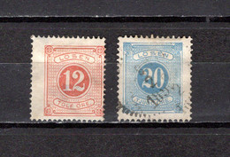 Suecia   1874  .-   Y&T  Nº    5/6    Taxa   (a) - Revenue Stamps