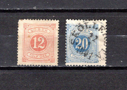 Suecia   1874  .-   Y&T  Nº    5/6    Taxa   (b) - Steuermarken