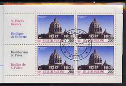 Booklet - Vatican City 1993 Architectural Treasures 5400L Booklet Complete With First Day Cancels, SG SB4 - Cuadernillos