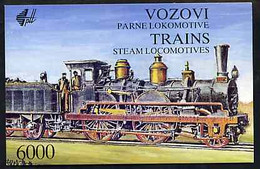 Booklet - Yugoslavia 1992 Steam Locomotives 6000d Booklet Complete And Pristine (contains Complete Set Of 6 Values) - Carnets