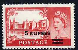 British Postal Agencies In Eastern Arabia 1955 Great Britain Caernarvon Castles 5r On 5s Type I Unmounted Mint, SG 57 - Brits-Levant