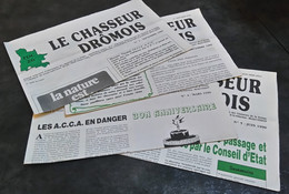 NUMEROS 2 A 5 DU CHASSEUR DROMOIS - JOURNAL D'INFORMATION DE LA FEDERATION DE CHASSE 26 - 1989/1990 - Chasse & Pêche