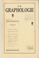 Revue LA GRAPHOLOGIE N° 50 - 2ème Trimestre 1953 - Wissenschaft