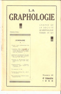 Revue LA GRAPHOLOGIE N° 60 - 4ème Trimestre 1955 - Ciencia