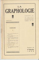 Revue LA GRAPHOLOGIE N° 64 - 4ème Trimestre 1956 - Scienze