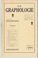 Revue LA GRAPHOLOGIE N° 65 - 1er Trimestre 1957 - Wissenschaft