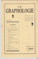 Revue LA GRAPHOLOGIE N° 81 - 1er Trimestre 1961 - Science