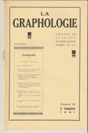 Revue LA GRAPHOLOGIE N° 83 - 3ème Trimestre 1961 - Science