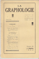 Revue LA GRAPHOLOGIE N° 88 - 4ème Trimestre 1962 - Science