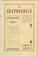 Revue LA GRAPHOLOGIE N° 107 - Cahier 3 1967 - Science