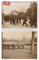 CARTE PHOTO à Double Vues Revue Militaire Défilés Belle Animation Mobilisation Du 1er Mars 1909 - Te Identificeren