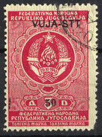 Revenue Tax TRIESTE Zone B STT VUJNA VUJA 1948 1954 Yugoslavia Italy - Overprint USED 30/3 Din / Cat. BAREFOOT No. 41 - Usati