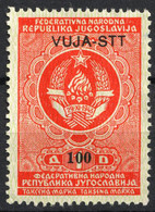 Revenue Tax TRIESTE Zone B STT VUJNA VUJA 1948 1954 Yugoslavia Italy - Overprint USED 100/1 Din / Cat. BAREFOOT No. 42 - Used