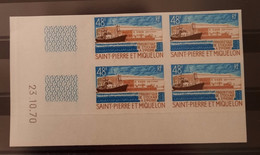 St.Pierre Et Miquelon N°406 Nd Bloc De 4 Cd  23/10/70**TB - Imperforates, Proofs & Errors