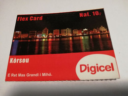 CURACAO NAF 10,- DIGICEL FLEX CARD  WILLEMSTAD BY NIGHT    18/072013   ** 4257** - Antillen (Niederländische)