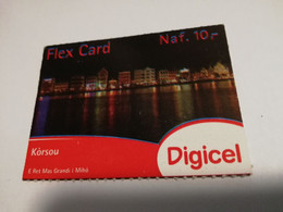 CURACAO NAF 10,- DIGICEL FLEX CARD  WILLEMSTAD BY NIGHT    27/05/2014   ** 4258** - Antilles (Neérlandaises)