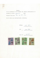 TIMBRES (V2030) TIMBRES FISCAUX (1 Vue) 1000f 300f 80f 5f Sur Document A4 - 1385 FB - Documenten