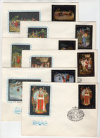 FDC Covers X6 USSR 1977 Fedoskino Folk Art Mi# 4581-86 - FDC