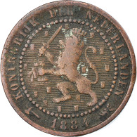 Monnaie, Pays-Bas, William III, Cent, 1884, TB+, Bronze, KM:107.1 - 1849-1890 : Willem III