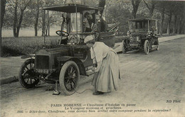 Paris * Métier * Chauffeur De Taxi * La Chauffeuse D'autotax En Panne * Le Voyageur économe Et Grincheux * Voiture - Artisanry In Paris