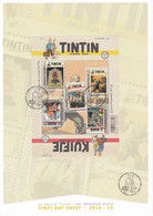 B01-243 A4 2016-15 4626 4630 BD Bande Dessinée Rare Collector Comic Tintin Et Milou Hergé BEL First Day Sheet FDS 2014 - 2011-2014