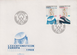 Enveloppe  FDC  1er  Jour   LIECHTENSTEIN    Paire    EUROPA    1988 - 1988