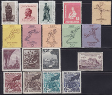 Yugoslavia 1952 Complete Year, MNH (**) Michel 693-711 - Komplette Jahrgänge