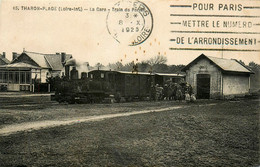 Tharon Plage * La Gare * Le Train De Pornic * Locomotive Ligne De Chemin De Fer De Loire Atlantique * Café De La Gare - Tharon-Plage