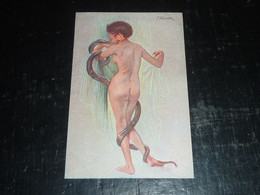 MEUNIER SUZANNE - LA FEMME ET LE SERPENT SERIE N°64 - 4 - FEMME NUE EROTIQUE - ILLUSTRATEUR FEMME (CR) - Meunier, S.