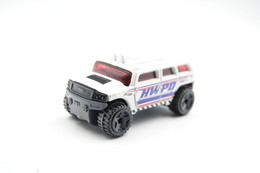 Hot Wheels Mattel POLICE PURSUIT Exclusive ROCKSTER Hummer White; HWPD -  Issued 2003, Scale 1/64 - Matchbox (Lesney)