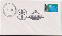 USA Cover 2002 Olympic Games In Salt Lake - Ogden Curling (G121-55) - Inverno2002: Salt Lake City