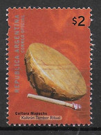 ARGENTINA - 2000 - TAMBURO KULTRUN - $2 - USATO (YVERT 2204 - MICHEL 2596I) - Oblitérés