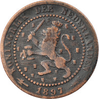 Monnaie, Pays-Bas, Wilhelmina I, Cent, 1897, TTB, Bronze, KM:107.2 - 1 Cent