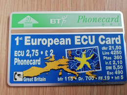 GREAT BRETAGNE  20 UNITS EUROPEAN ECU CARD    (231F)   **4285** - BT Overseas Issues
