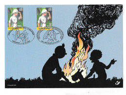 Stampscard  België Belgique -  Congo Kuifje/tin Tin    2001 - Andere & Zonder Classificatie