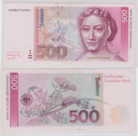 T140673 Banknote 500 DM Deutsche Mark Ro. 301a Schein 1.8.1991 KN AD 8867520 D9 - 500 Deutsche Mark