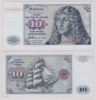 T143853 Banknote 10 DM Deutsche Mark Ro. 263a Schein 2. Jan. 1960 KN D 0449554 F - 10 Deutsche Mark