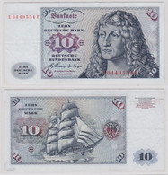 T143853 Banknote 10 DM Deutsche Mark Ro. 263a Schein 2. Jan. 1960 KN D 0449554 F - 10 DM