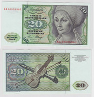 T145040 Banknote 20 DM Deutsche Mark Ro. 287a Schein 2.Jan. 1980 KN GK 5653530 L - 20 Deutsche Mark