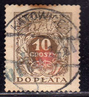 POLONIA POLAND POLSKA 1924 POSTAGE DUE STAMPS SEGNATASSE TASSE TAXE 10g USED USATO OBLITERE' - Postage Due