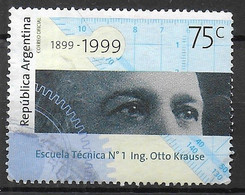 ARGENTINA - 1999 - SCUOLA TECNICA OTTO KRAUSE- 75 C - USATO (YVERT 2101 - MICHEL 2496) - Gebraucht