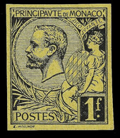 1891 MONACO ALBERT I 1 FRANC NON DENTELE  - Yv. 20b Cat. €350 - TB - Neufs