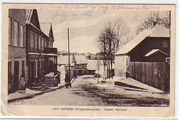 00724 Feldpost Ak Talsen Kurland Straßenansicht 1916 - Non Classés