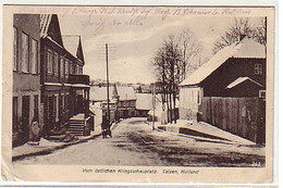 00724 Feldpost Ak Talsen Kurland Straßenansicht 1916 - Sin Clasificación