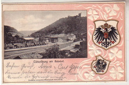 04237 Präge Passe Partout Ak Lützelburg Mit Bahnhof 1904 - Lothringen